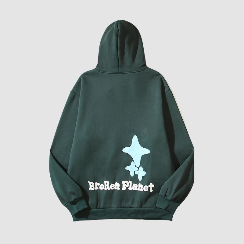 Sudadera con capucha y estampado de calle americano