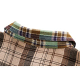 Camisa de patchwork a cuadros irregulares