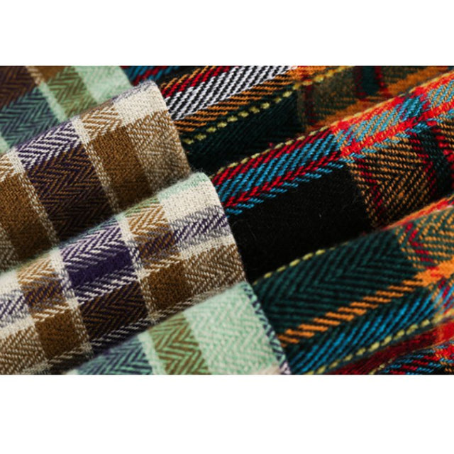 Camisa de patchwork a cuadros irregulares