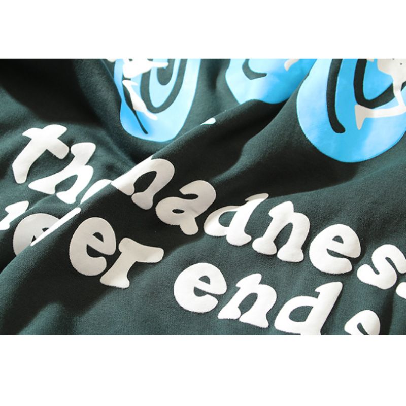 Sudadera con capucha y estampado de calle americano