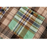 Camisa de patchwork a cuadros irregulares