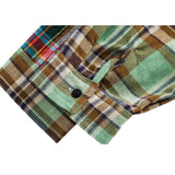 Camisa de patchwork a cuadros irregulares