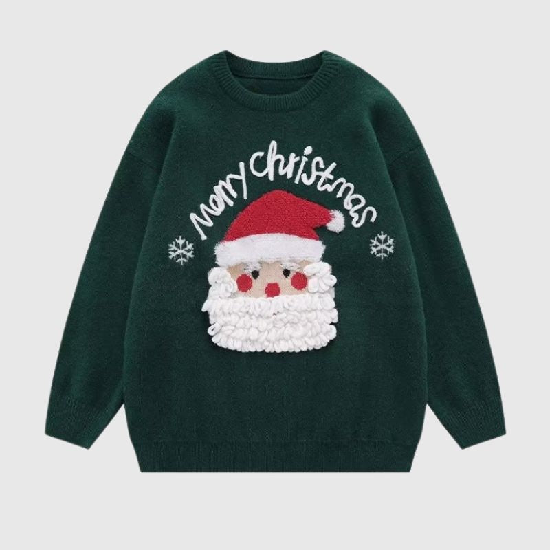 Suéter navideño vintage de Papá Noel