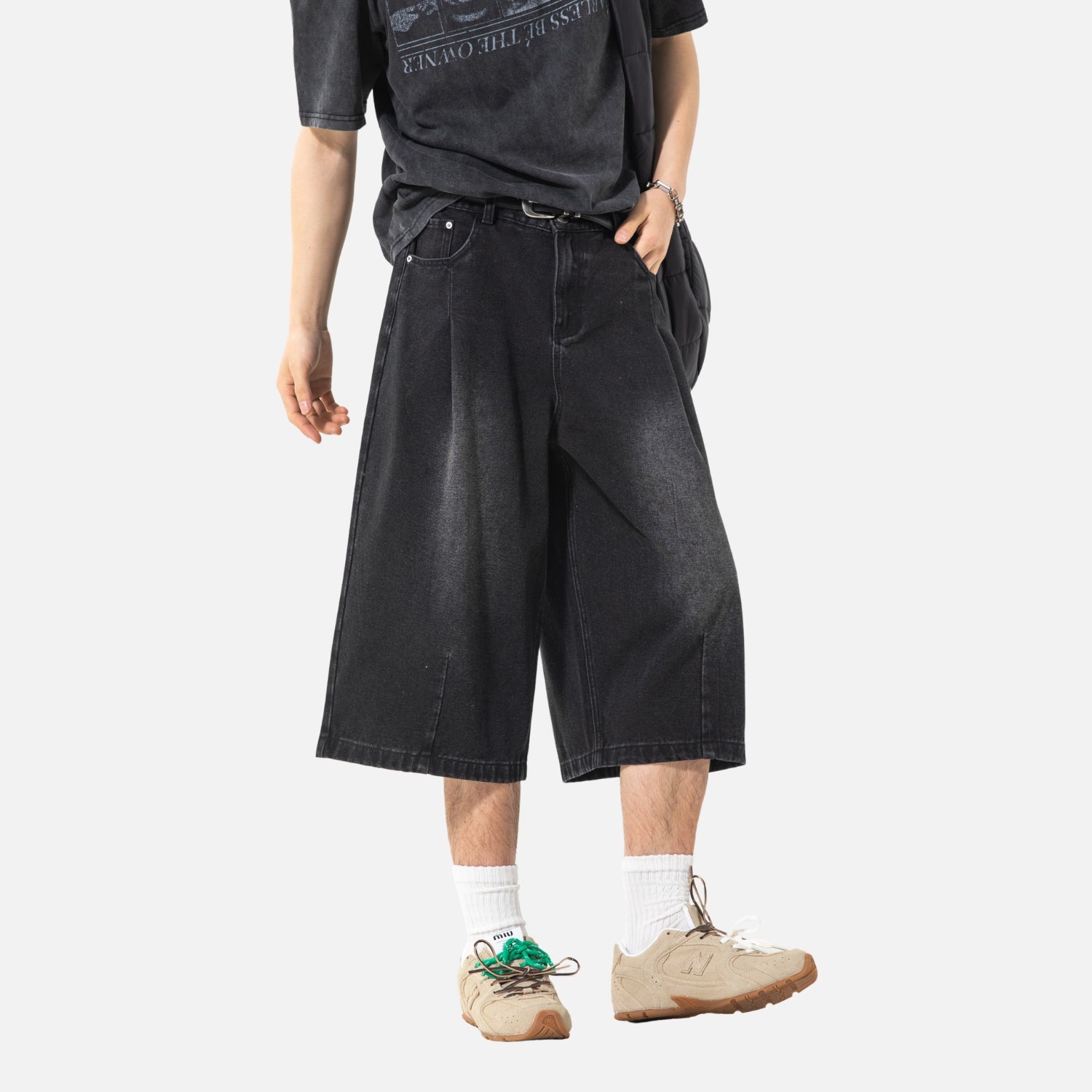 Bermudas de mezclilla vintage lavada