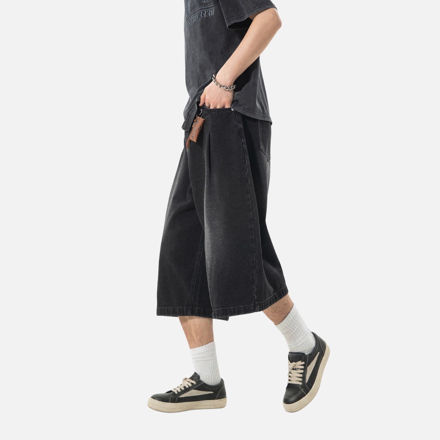 Bermudas de mezclilla vintage lavada