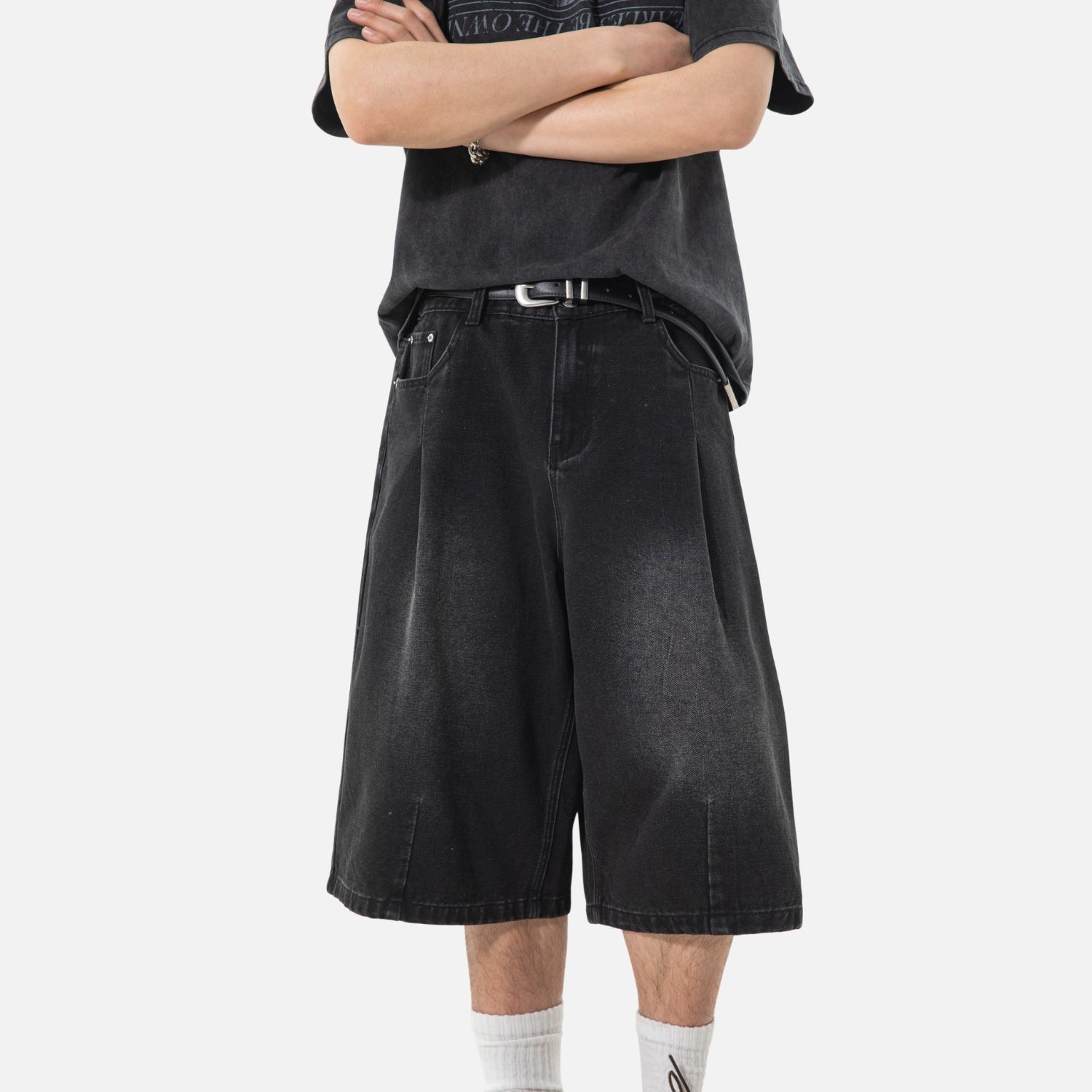 Bermudas de mezclilla vintage lavada