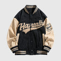 Chaqueta de béisbol de ante bordada estilo urbano