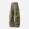 Pantalones cargo holgados con pliegues inclinados