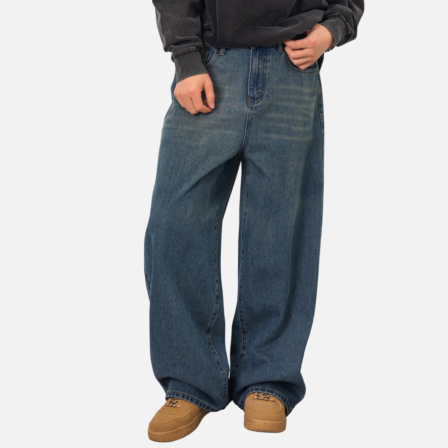 Washed Classic Baggy Jeans