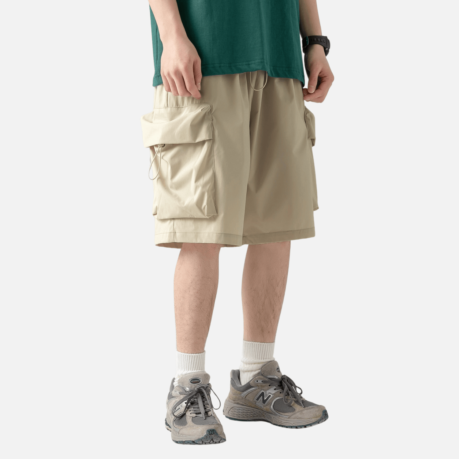 Pantalones cortos cargo con bolsillos grandes