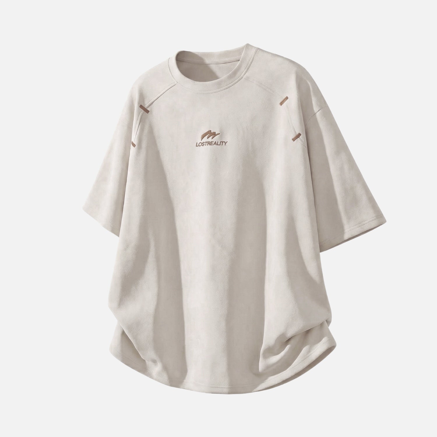 Structured Colorblock Embroidered Tee