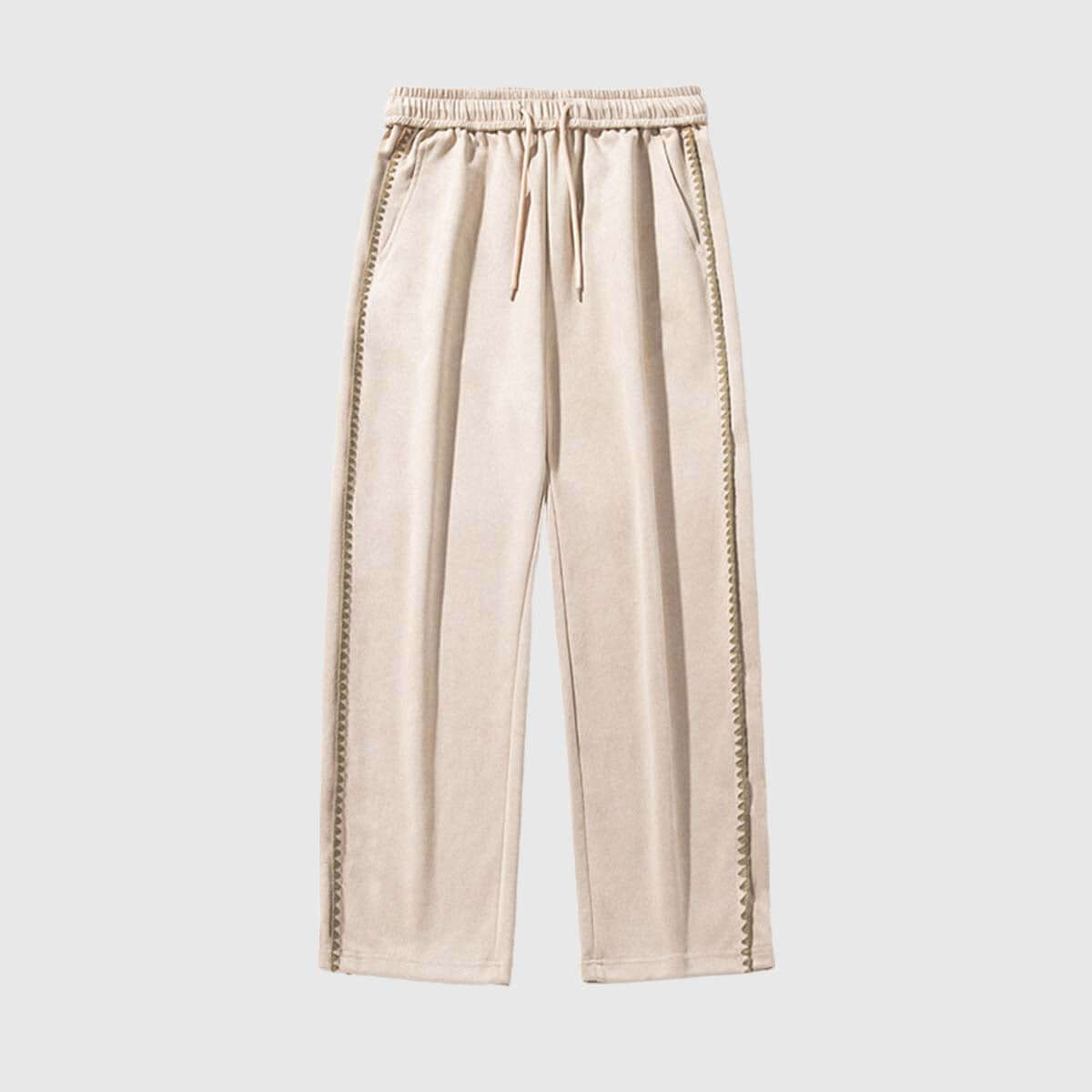 Pantalones casuales con detalle de rayas