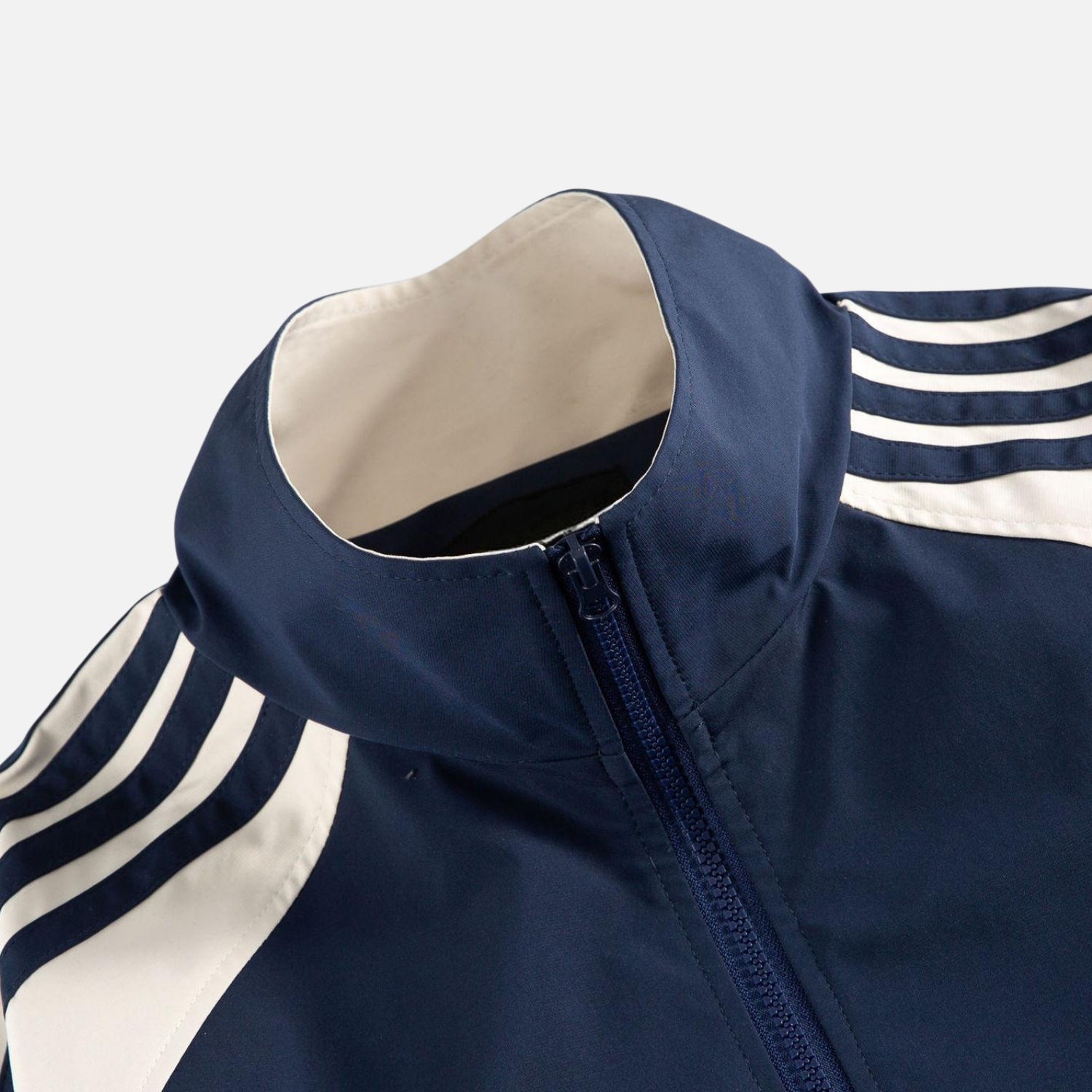 Vintage Striped Stand-Collar Track Jacket