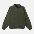 Washed Stand Collar Half-Zip Sweatshirt