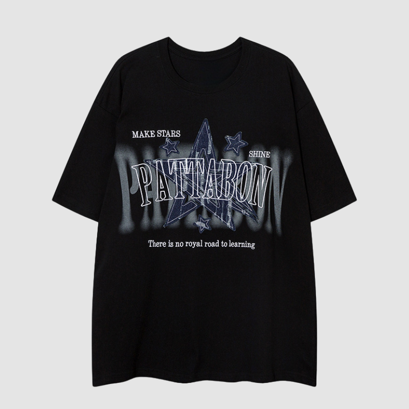 Camiseta con parche de estrella callejera