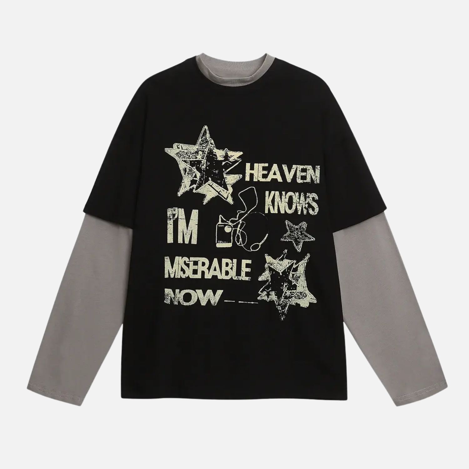 Colorblock Varsity Layered Sweatshirt