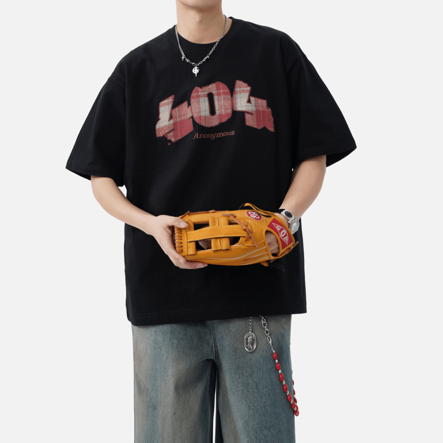 Plaid Graphic Cotton T-Shirt