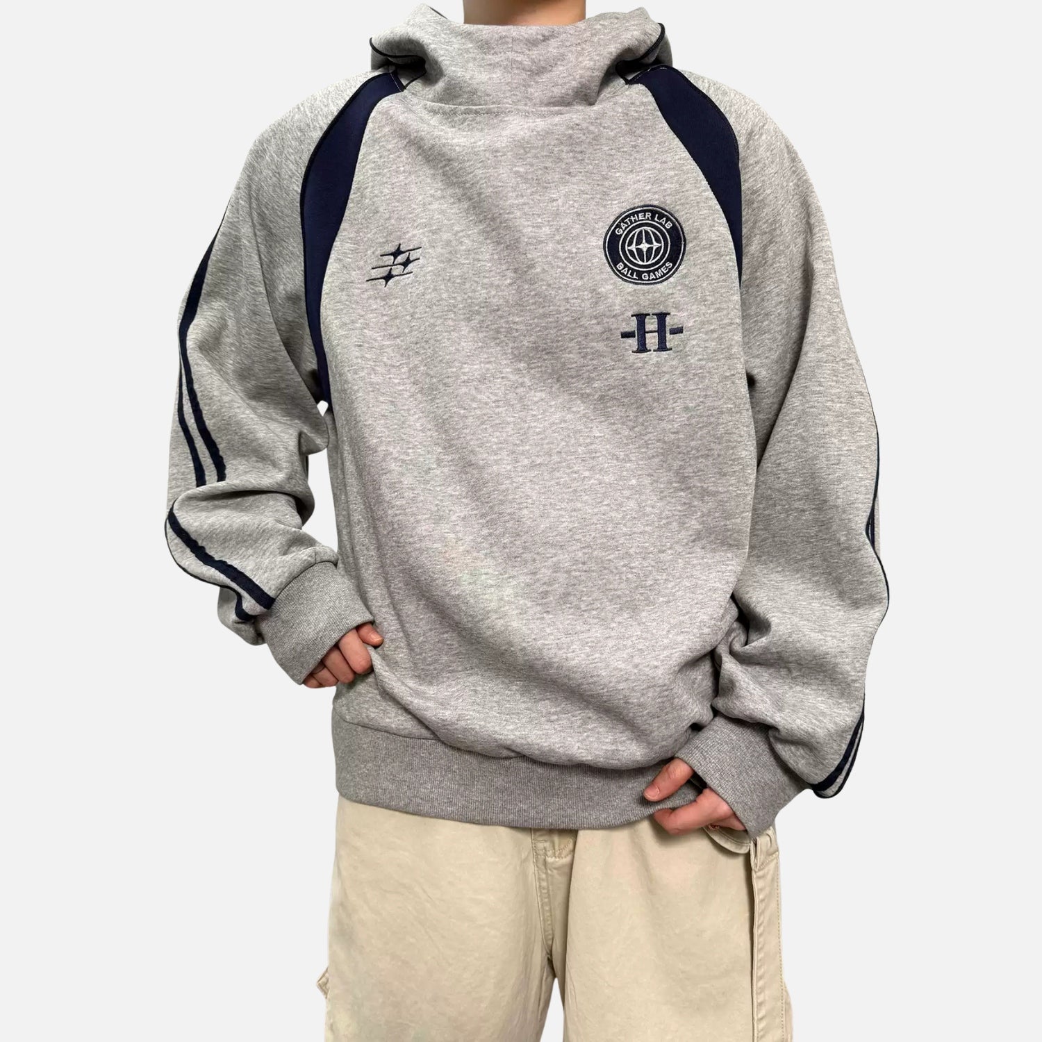 Vintage Colorblock Raglan Hoodie