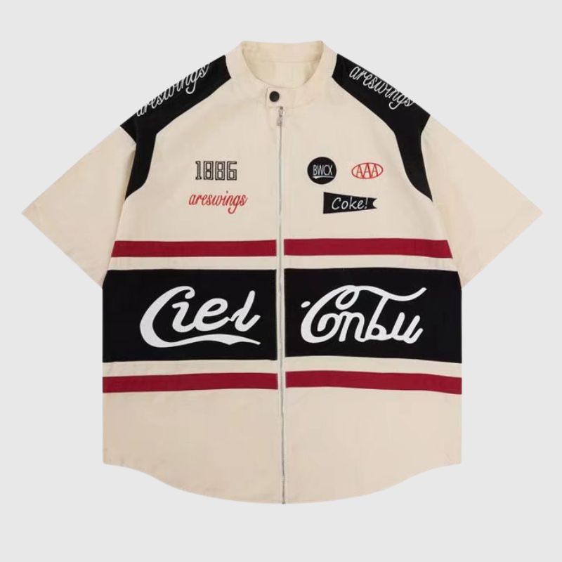 Camisa de motociclista bordada