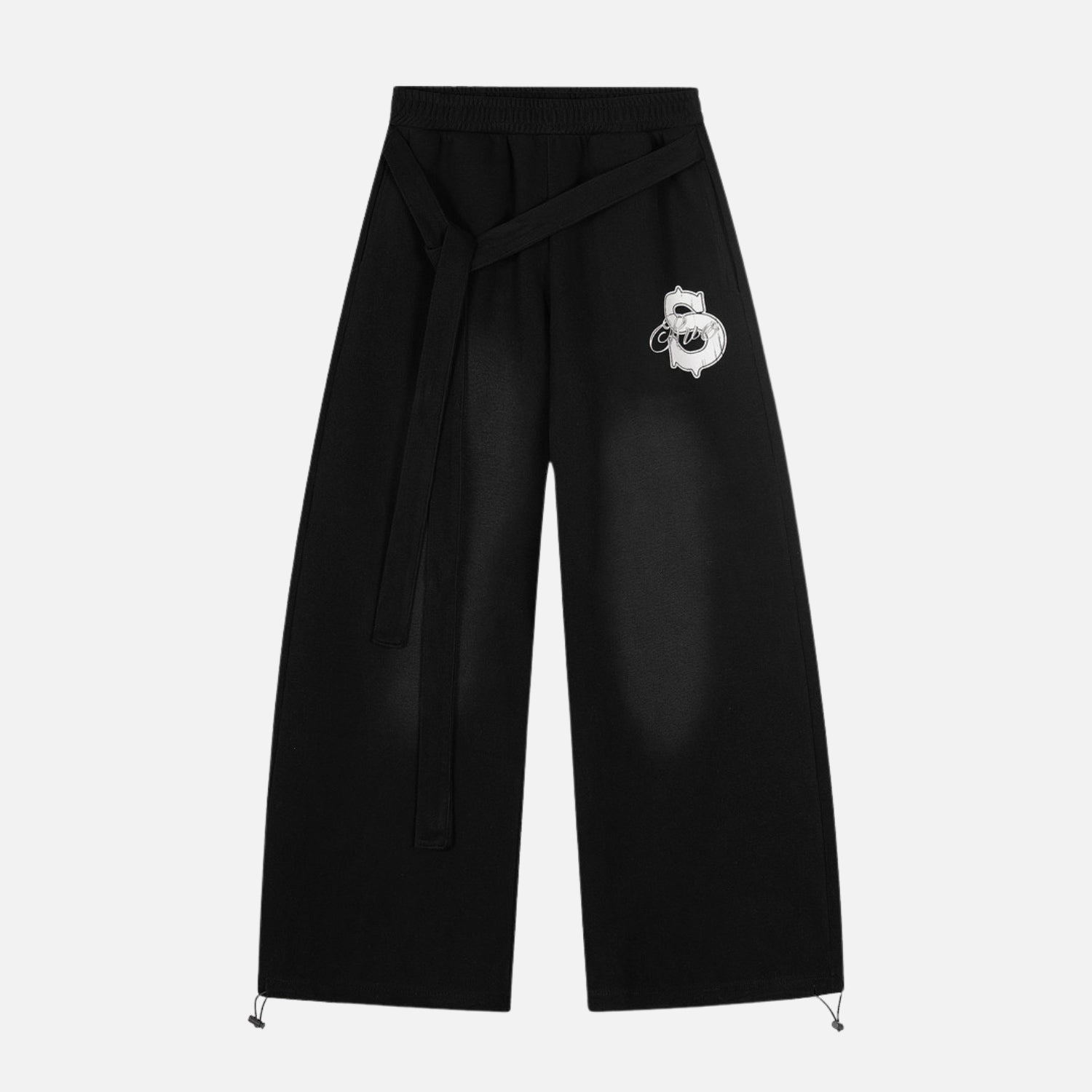 Drawstring Colorblock Spray Pants