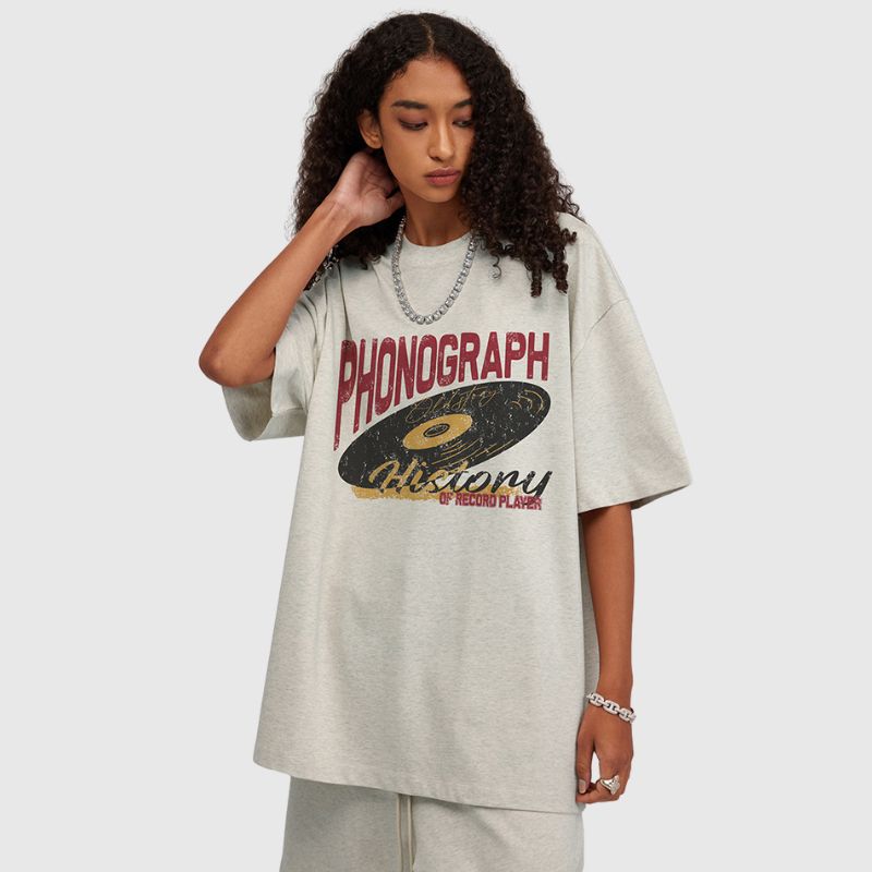 Camiseta de gramófono vintage