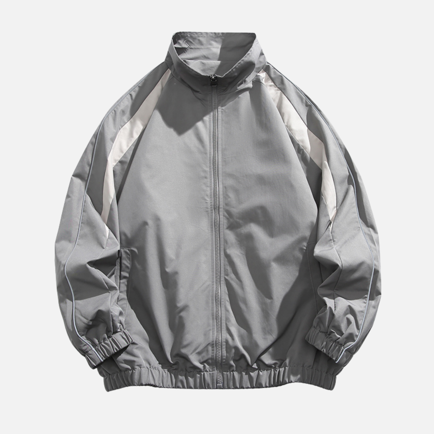 Patchwork Stand Collar Jacket