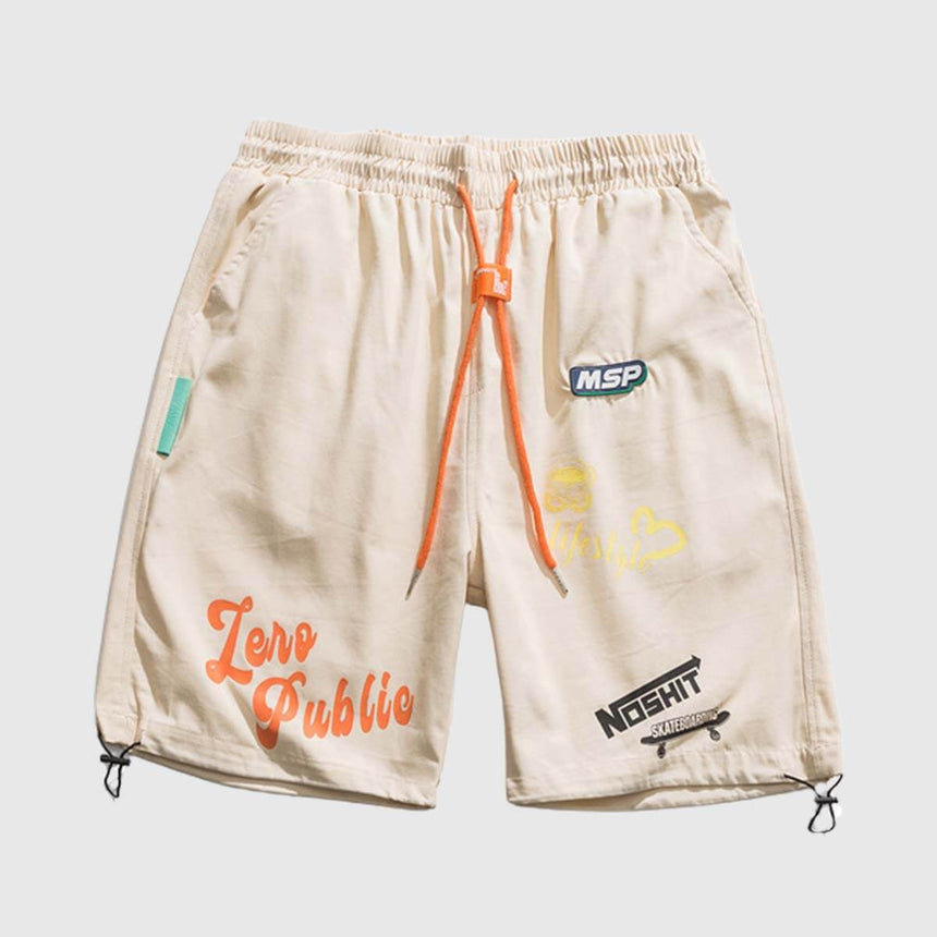 Sommershorts aus Baumwolle mit Grafik