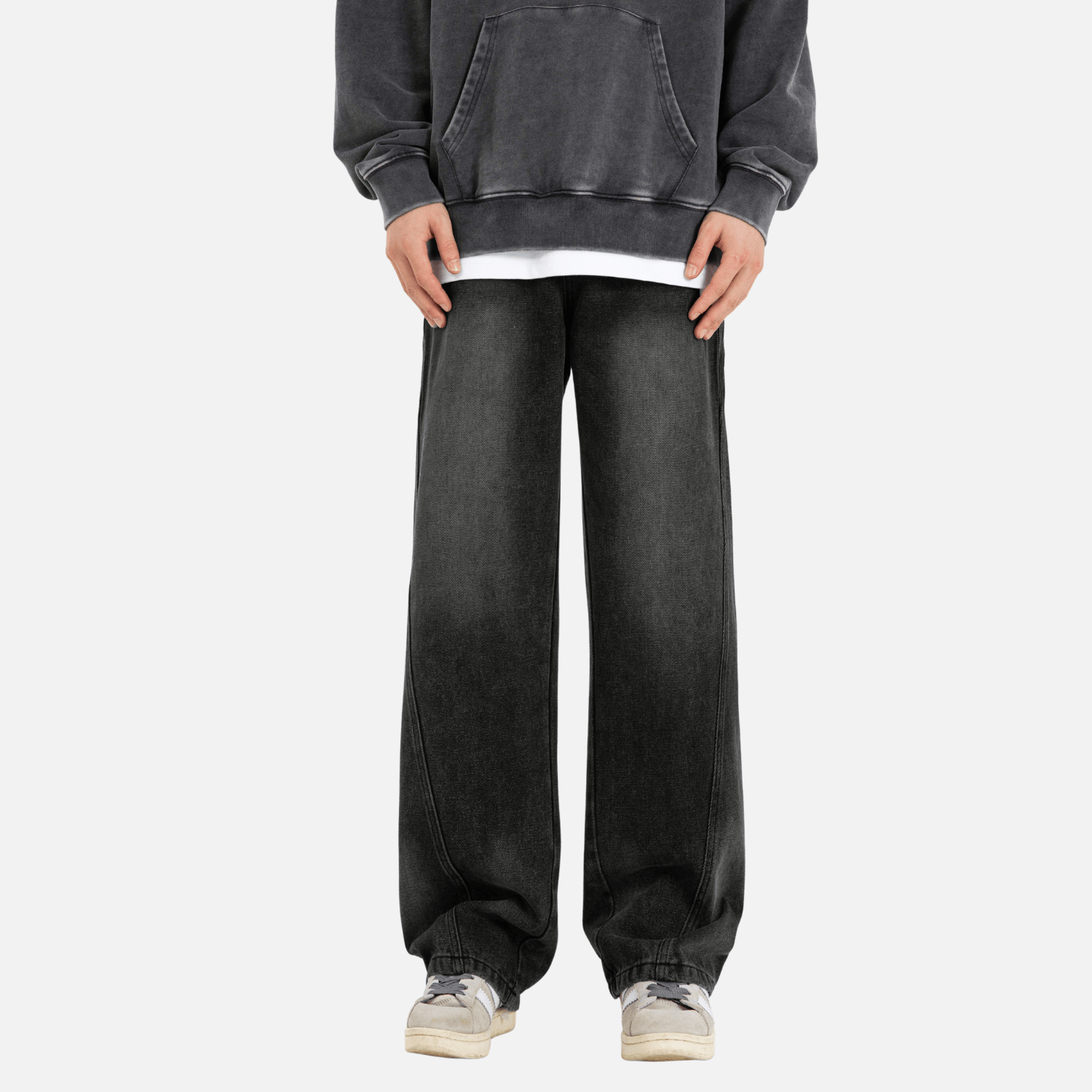 Patchwork Washed Jeans