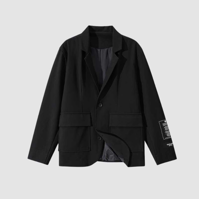 Lässiger Blazer mit aufgesetzten Taschen