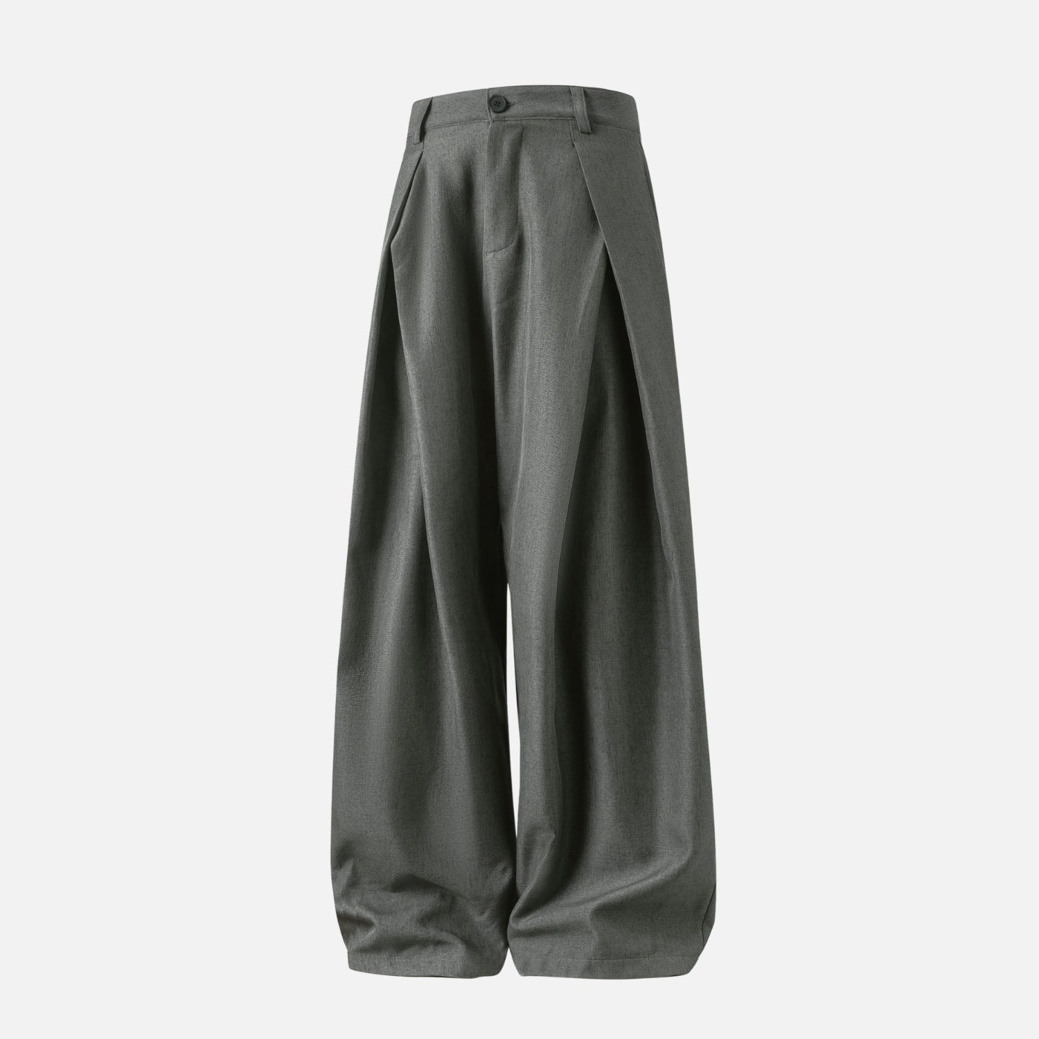 Elegant Pleated Texture Trousers