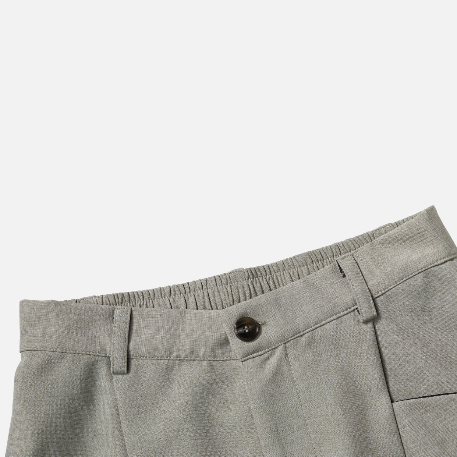 Linen-Texture Bermuda Pants