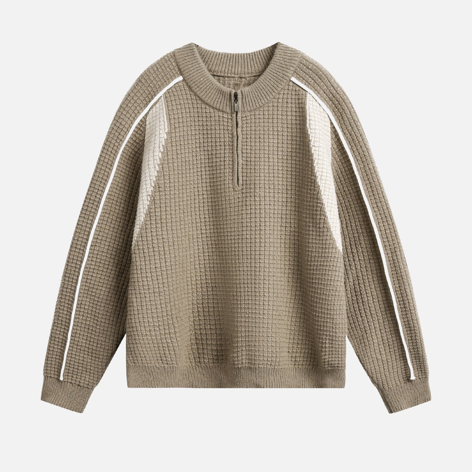 Textured Half-Zip Knit Sweatshirts