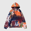 Sudadera con capucha vibrante con efecto tie-dye