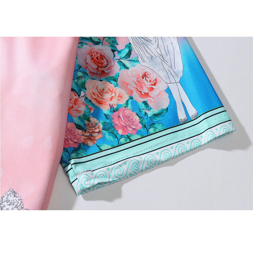 High Street Rotes Pfingstrosen-Hemd mit Vintage-Print