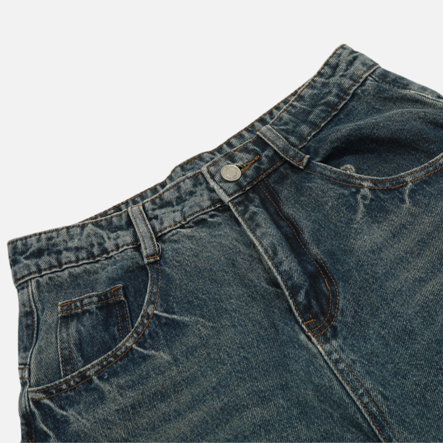 Washed Blade Baggy Jeans