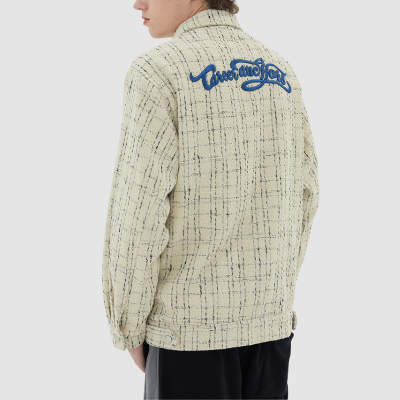 Trendige karierte Jacke im koreanischen Stil