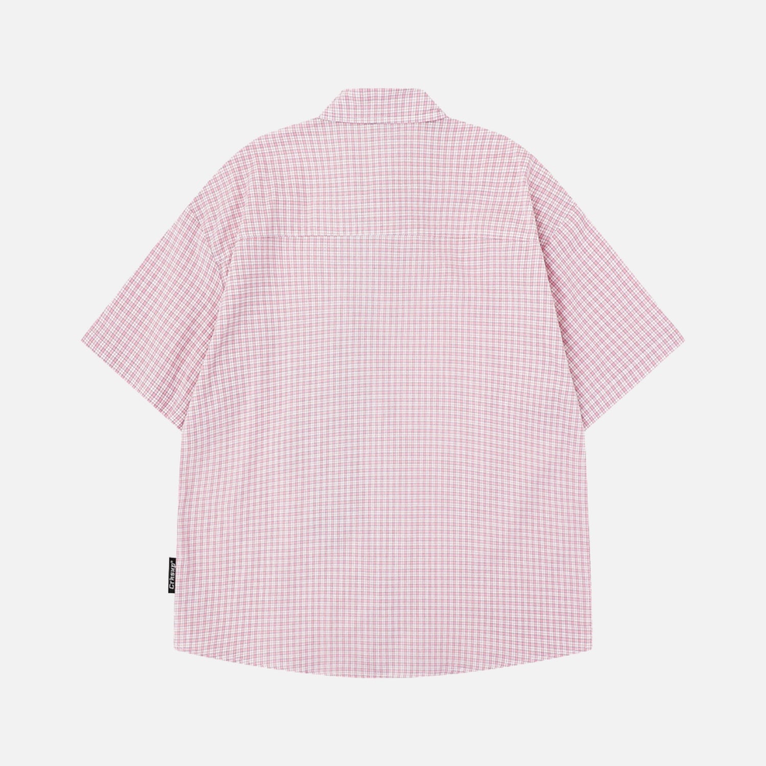 Camisa de manga corta de cuadros estilo preppy