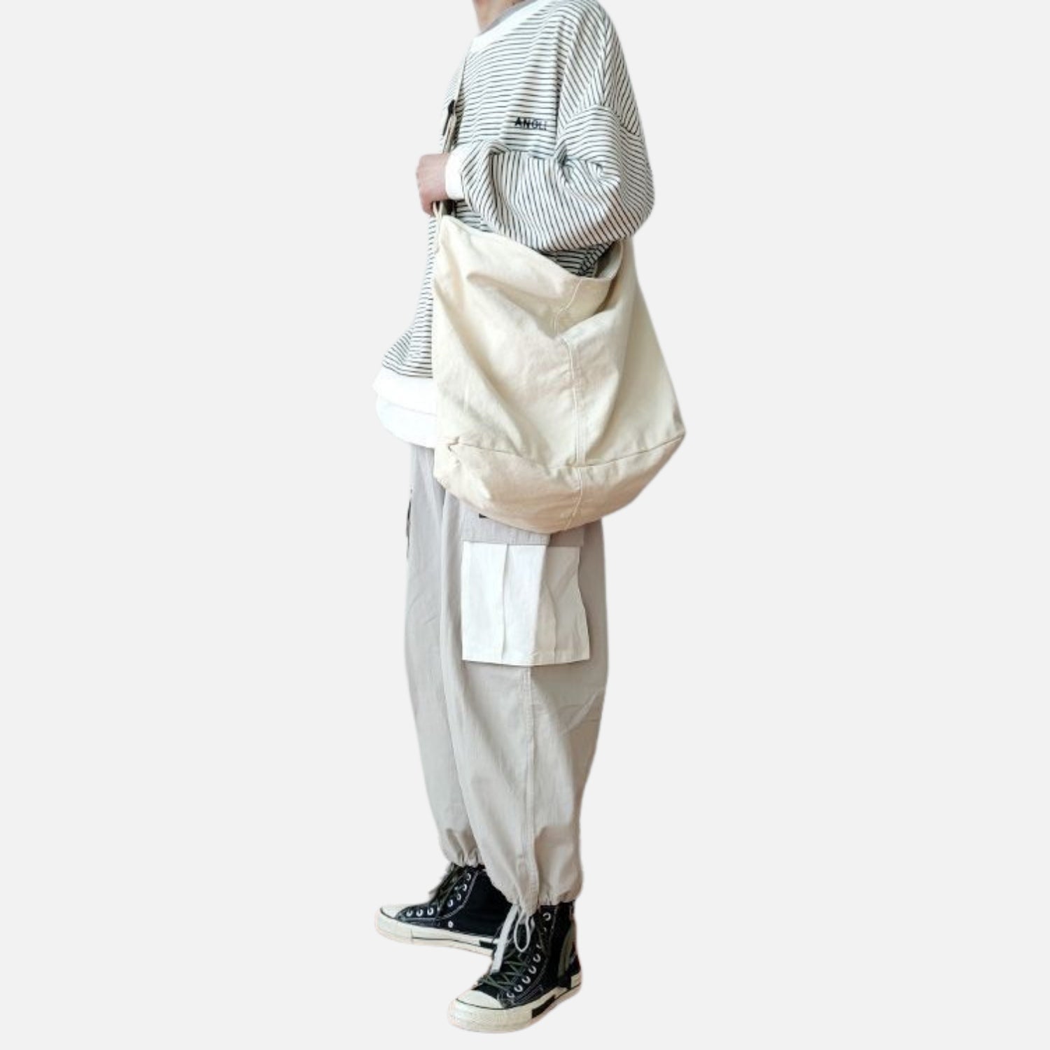 Large-Capacity Canvas Shoulder Bag