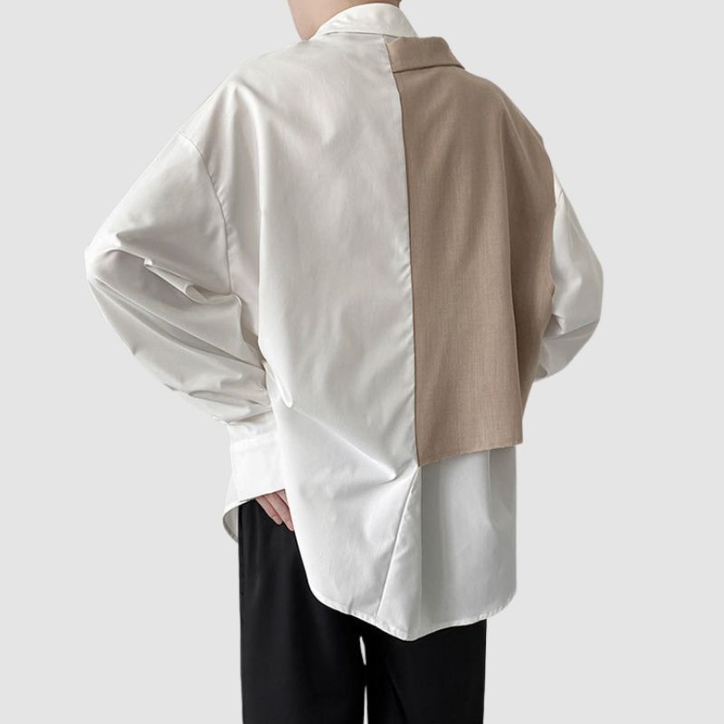 Camisas con parche y chaleco con cremallera