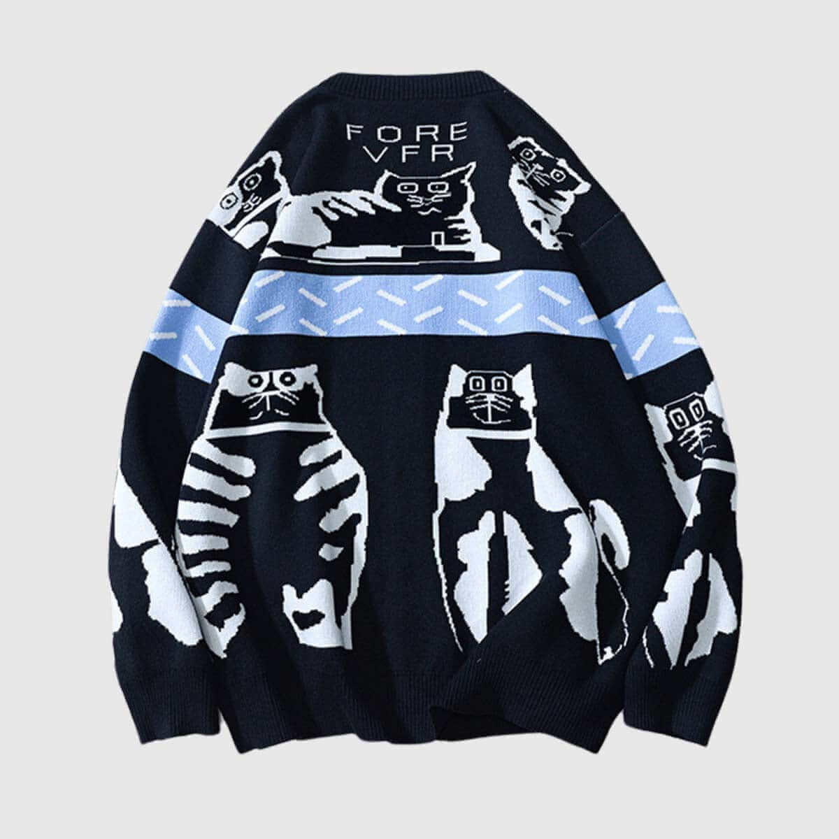 Cárdigan con estampado de gato perezoso
