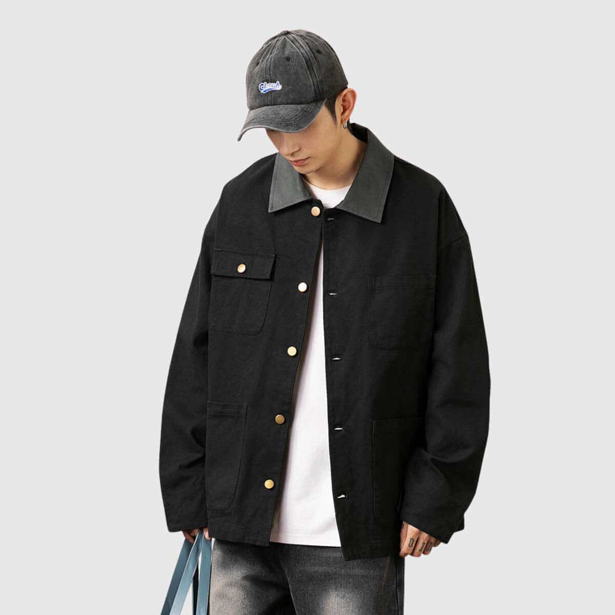 Lässige beige Jacke