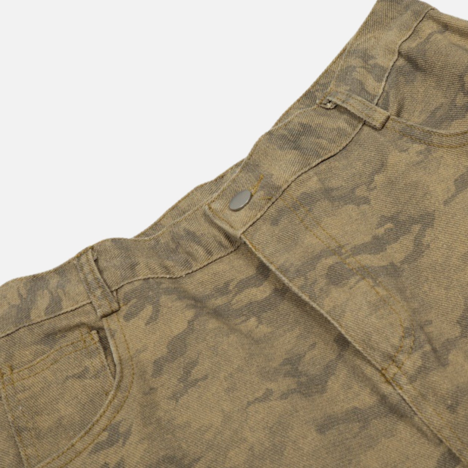 Punk Camo Cargo Slant Pants