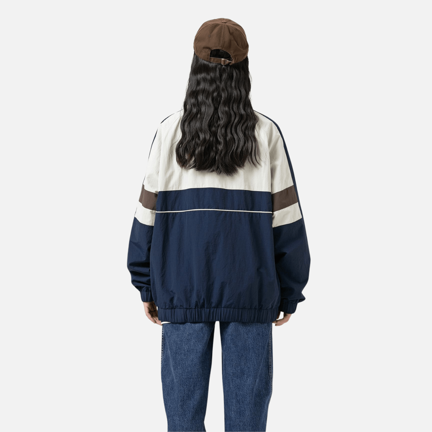 Colorblock Stand Collar Jacket