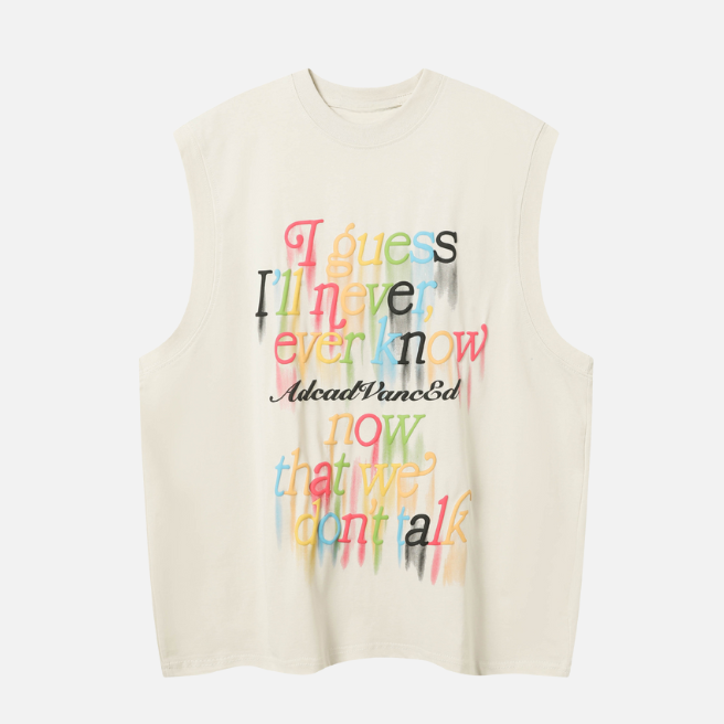 Vintage Colorful Letter Tank