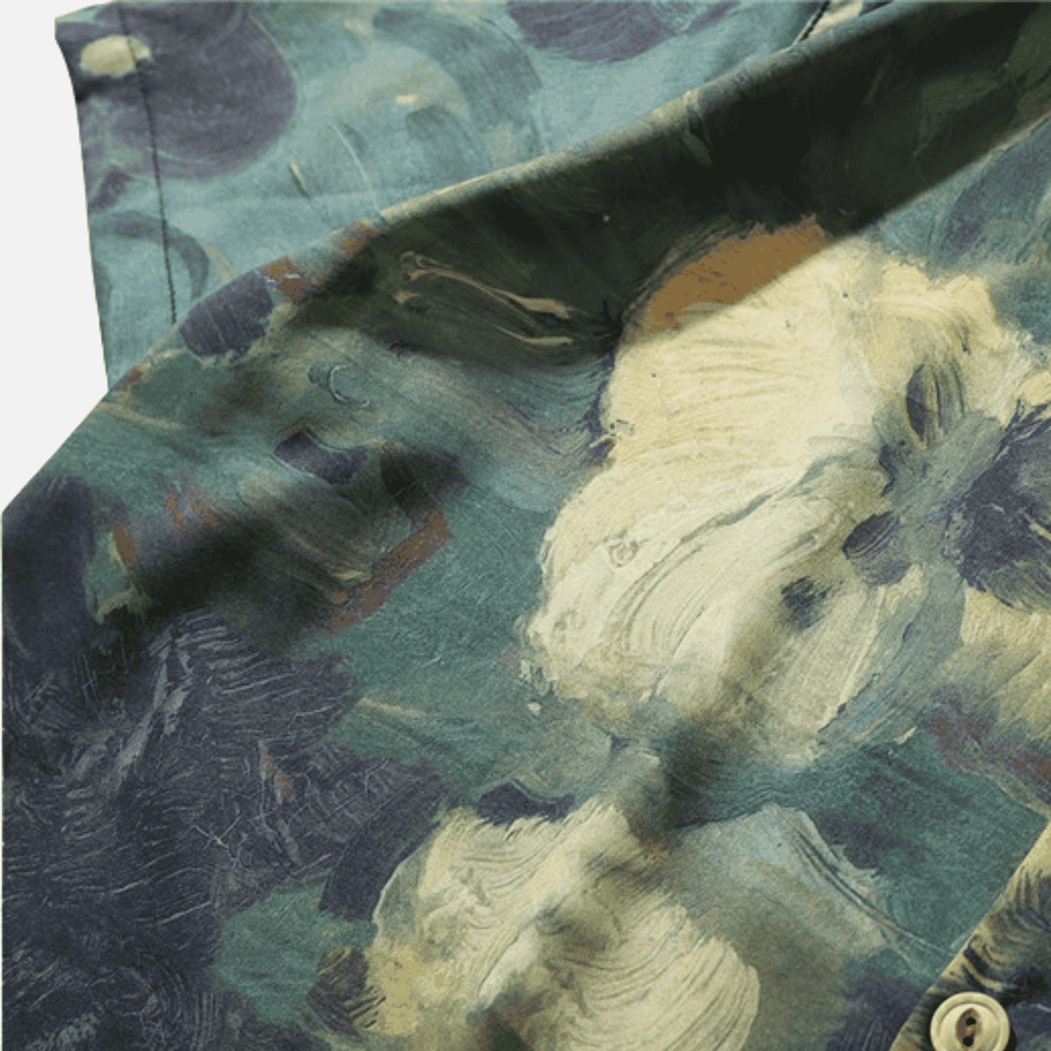 Camisa con pintura al óleo de flores
