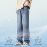 Ice Silk Straight Jeans