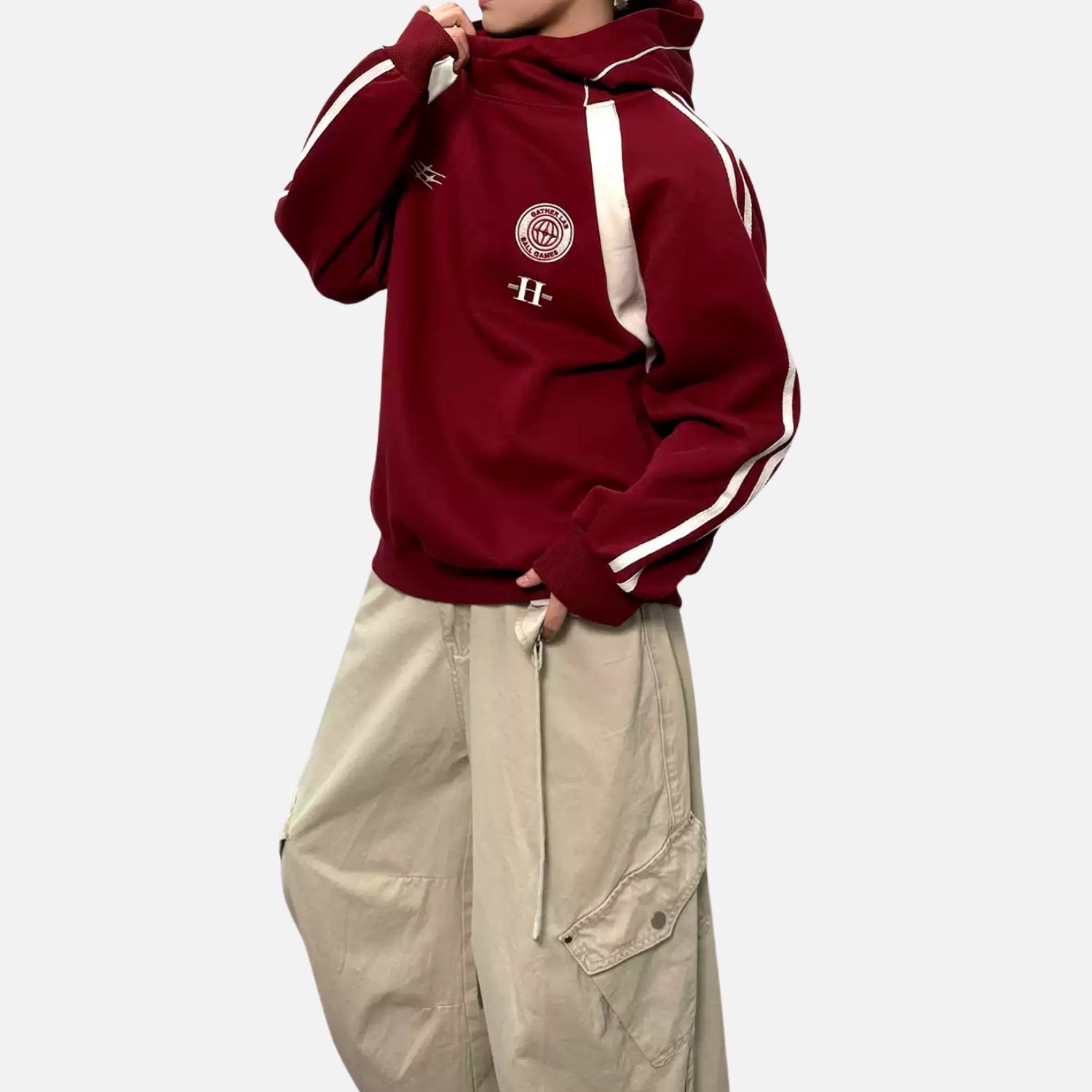 Vintage Colorblock-Raglan-Hoodie