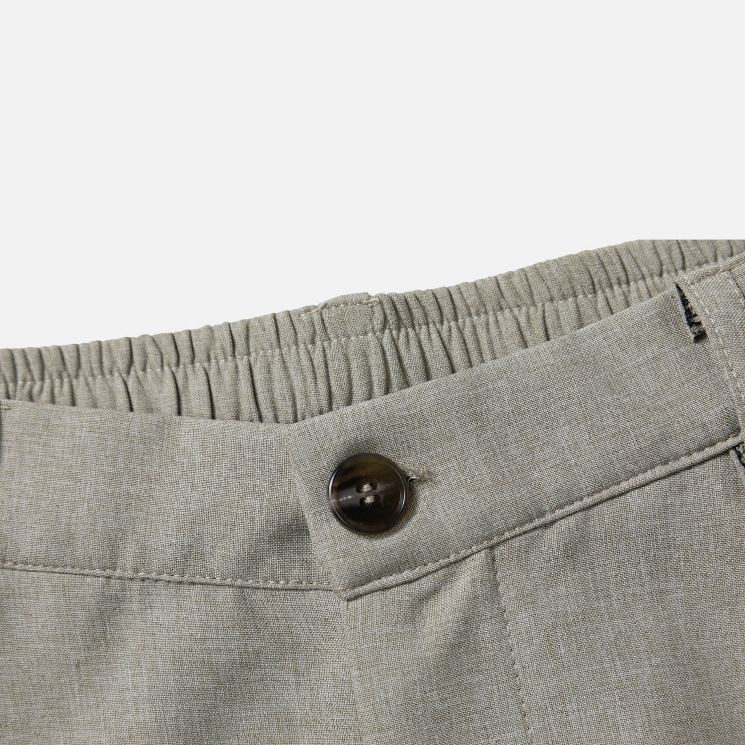 Linen-Texture Bermuda Pants