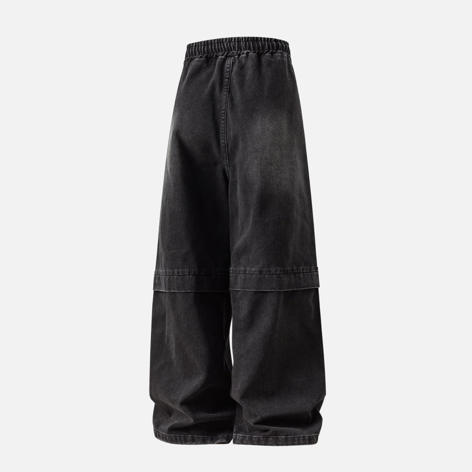 Vintage Washed Paneled Denim Pants