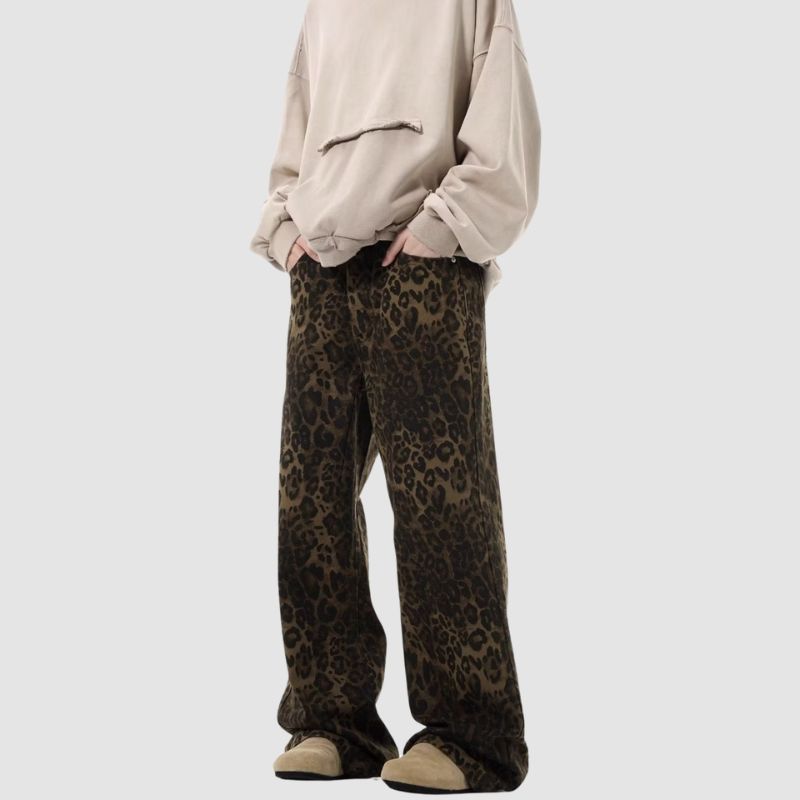 Vaqueros vintage de leopardo